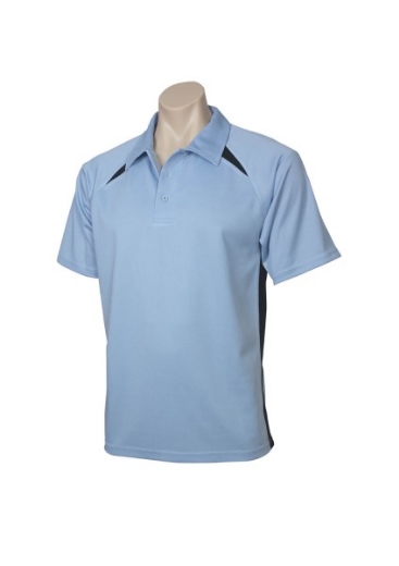 Picture of Biz Collection Mens Splice Polo Shirt 100% Bizcool Breathable Polyester Mesh Knit